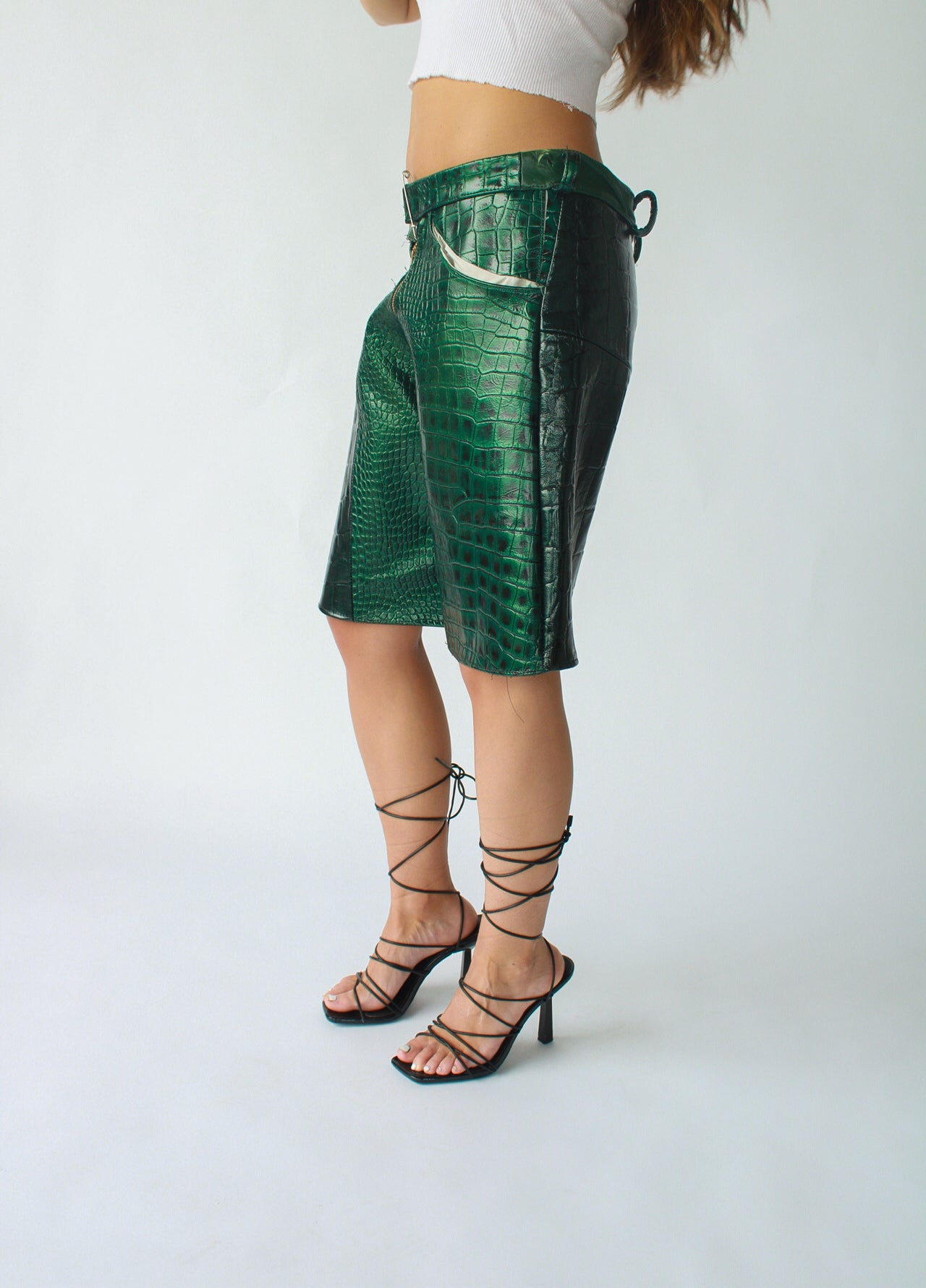 1/1 HofR Green Leather Deadstock Shorts