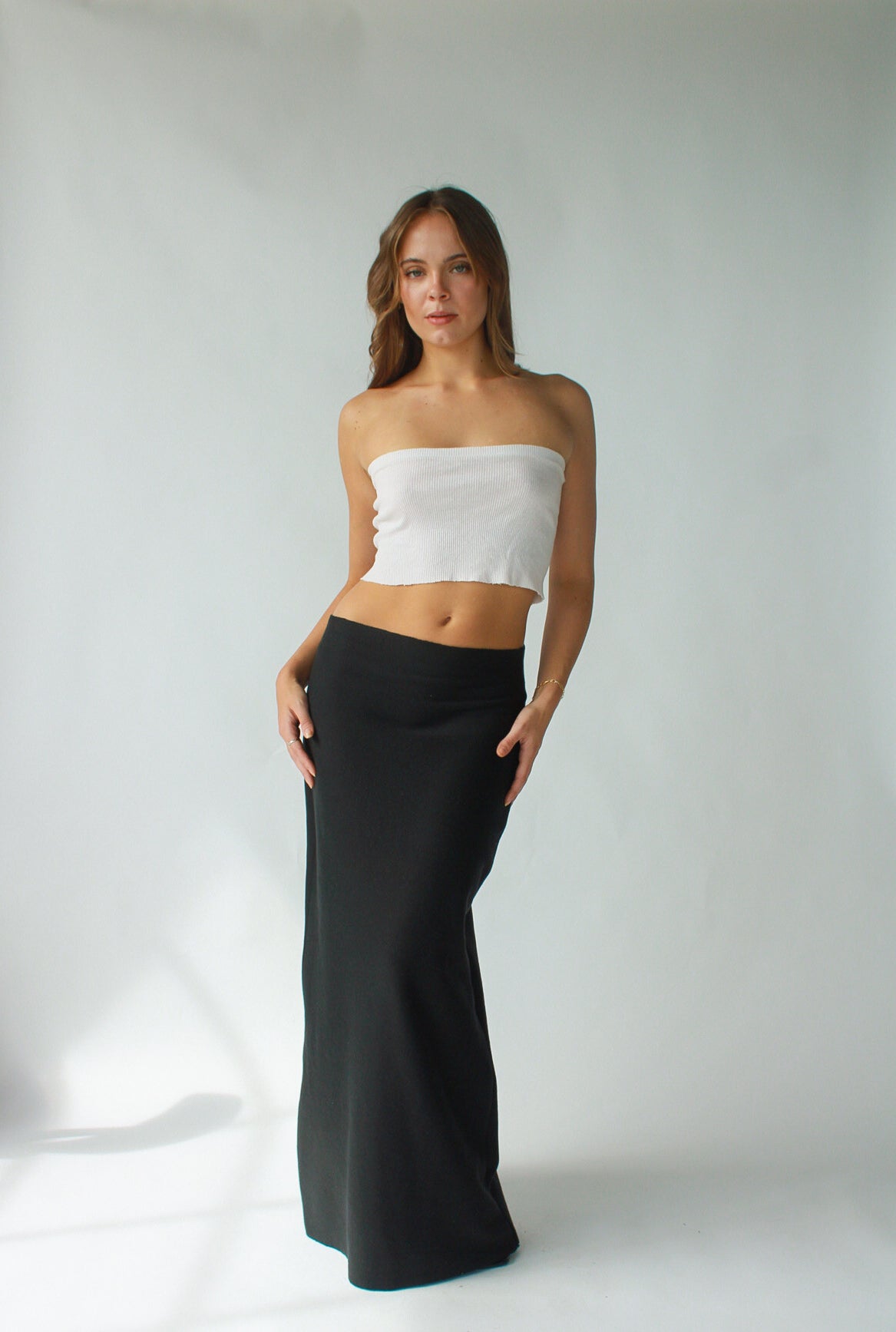 Cotton Fleece Maxi Skirt