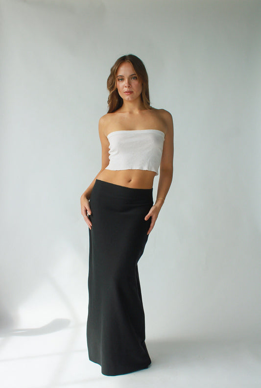 Cotton Fleece Maxi Skirt
