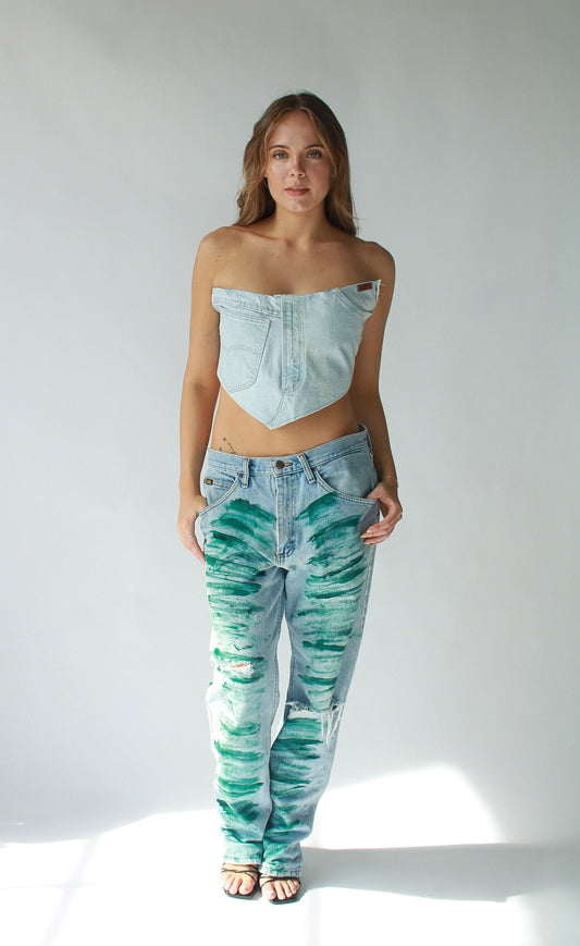 Vintage Painted Denim