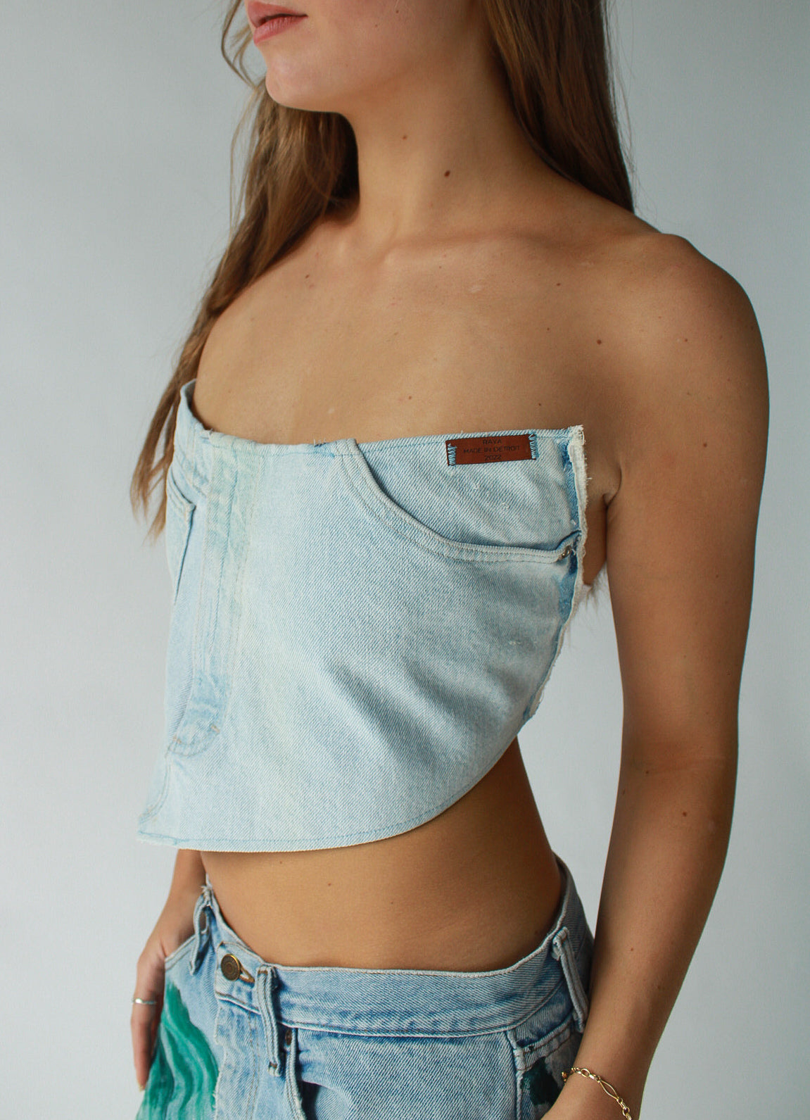 Jeanie Top Light Wash Denim