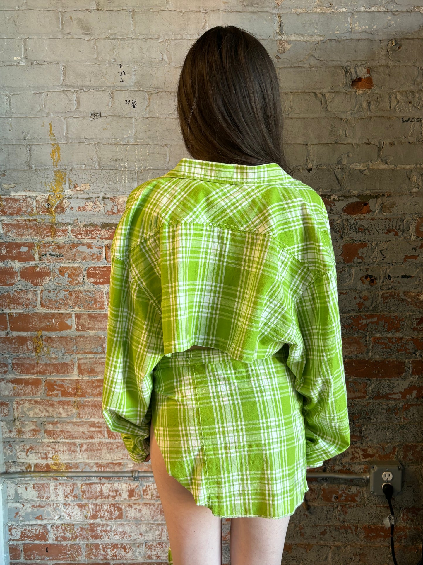 Two Piece Upcycled Button Down Set
