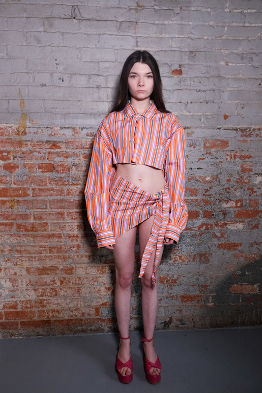 Two Piece Upcycled Button Down Set