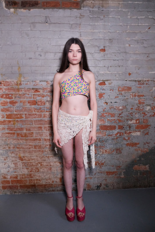 Cream Crochet Sarong