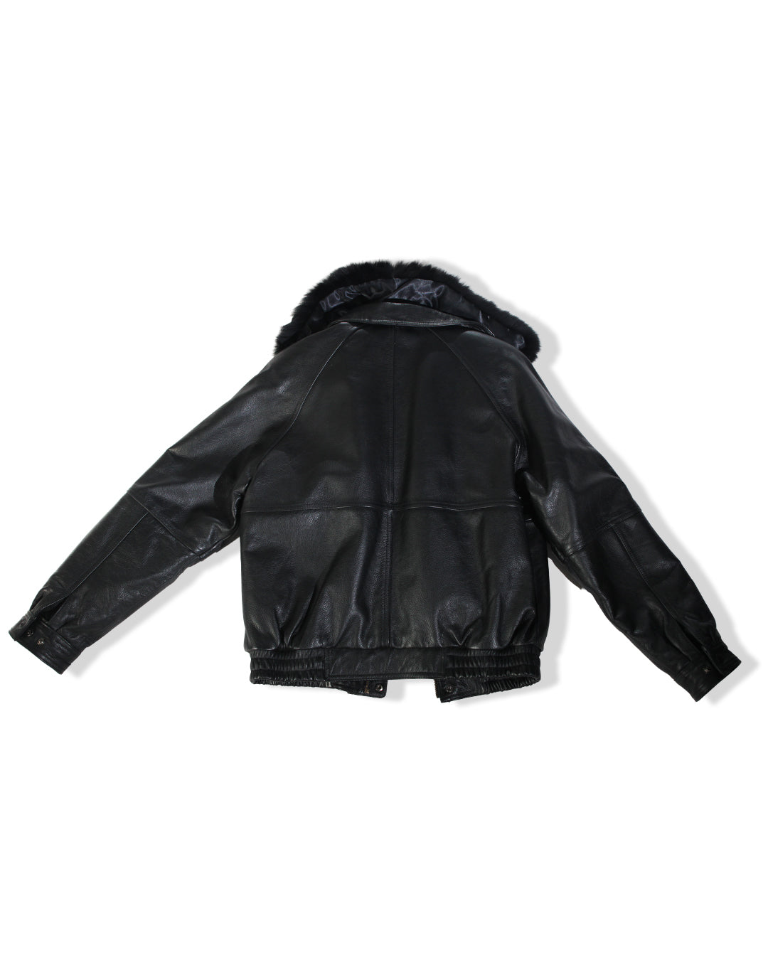 Hot Bones x Raya Leather Jacket with Fur Collar