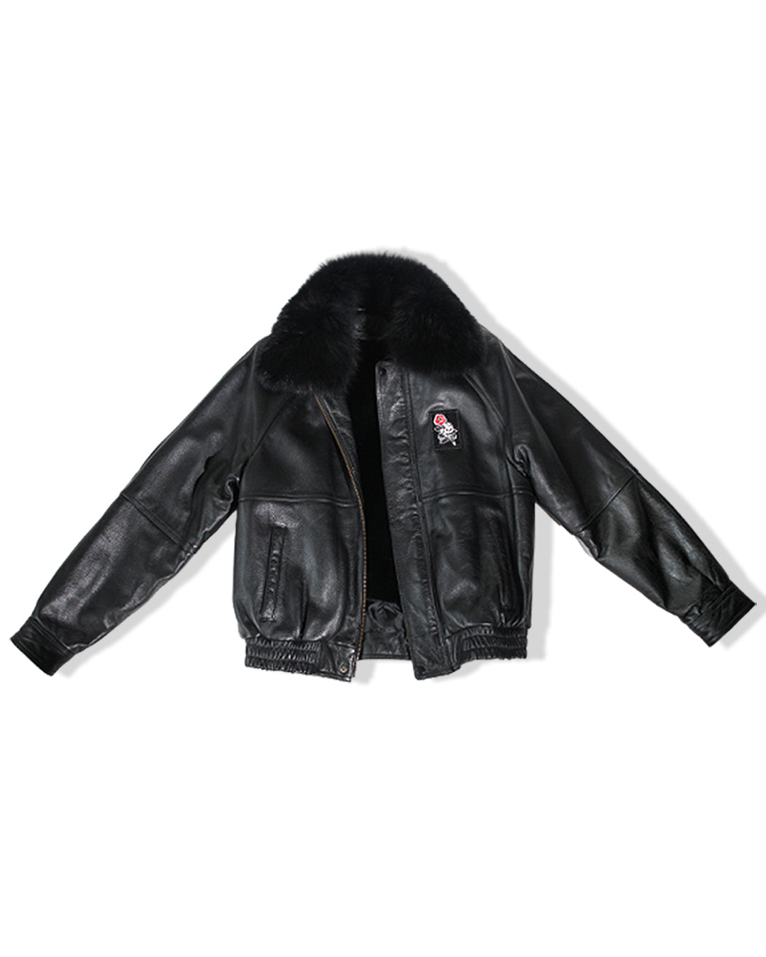 Hot Bones x Raya Leather Jacket with Fur Collar