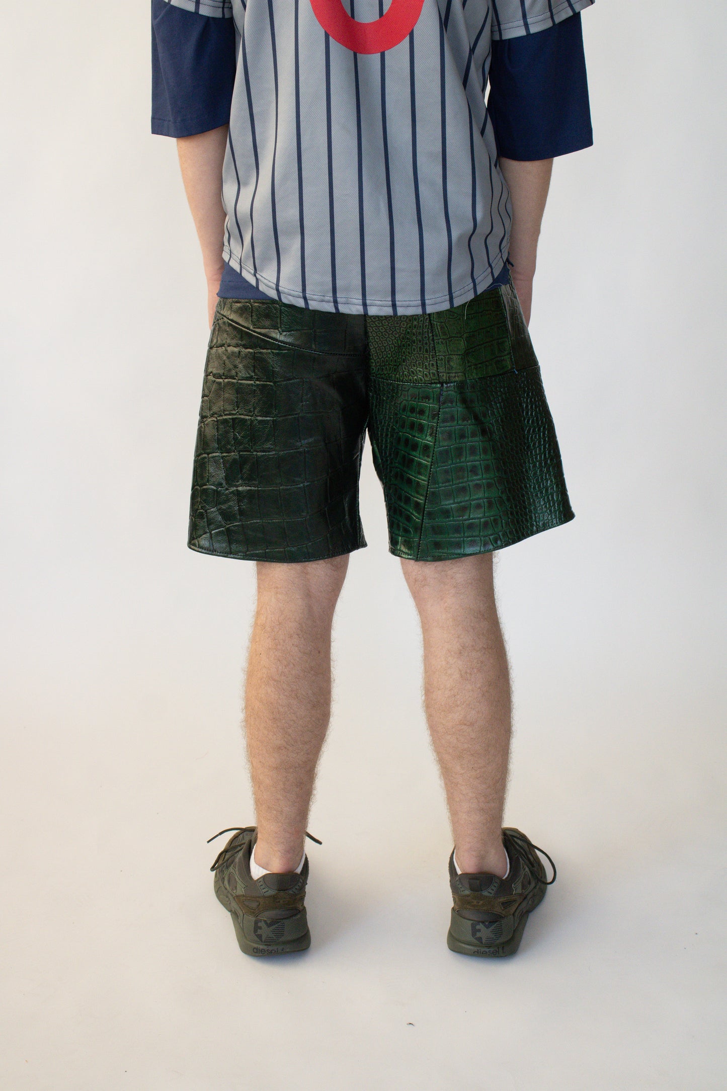 1/1 HofR Green Leather Bermuda Shorts