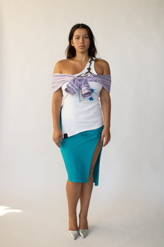 Turquoise Raya Logo T skirt