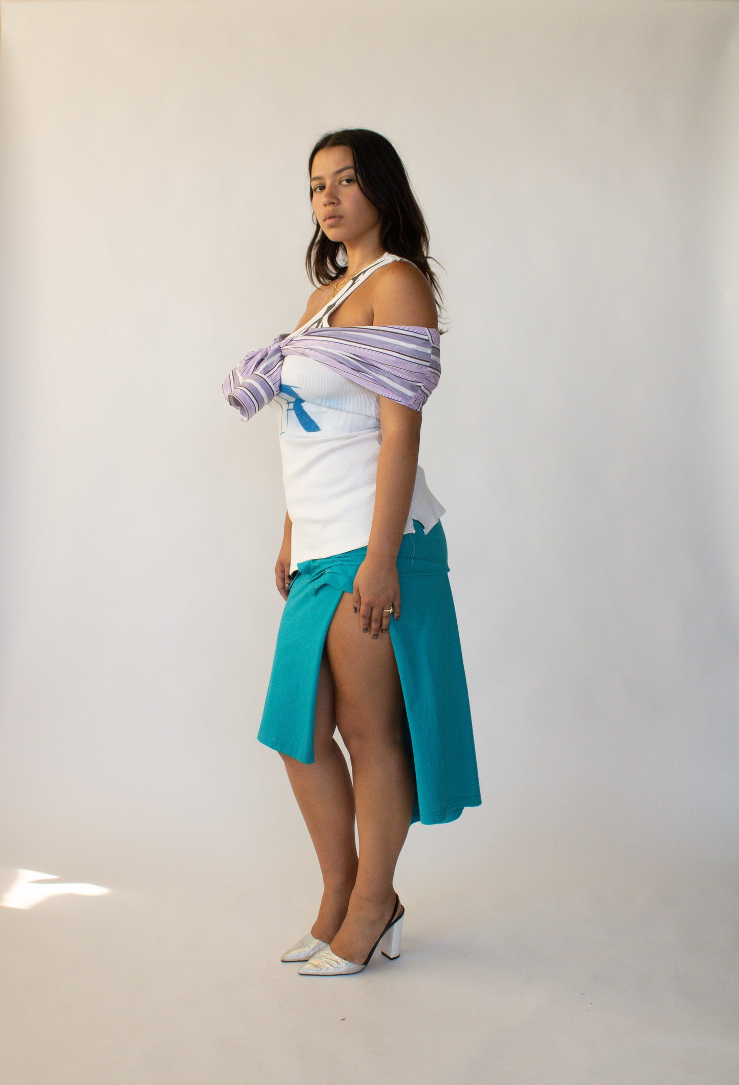 Turquoise Raya Logo T skirt