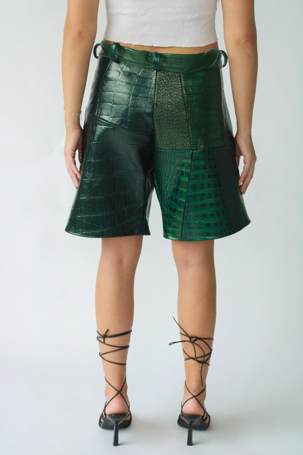 1/1 HofR Green Leather Deadstock Shorts