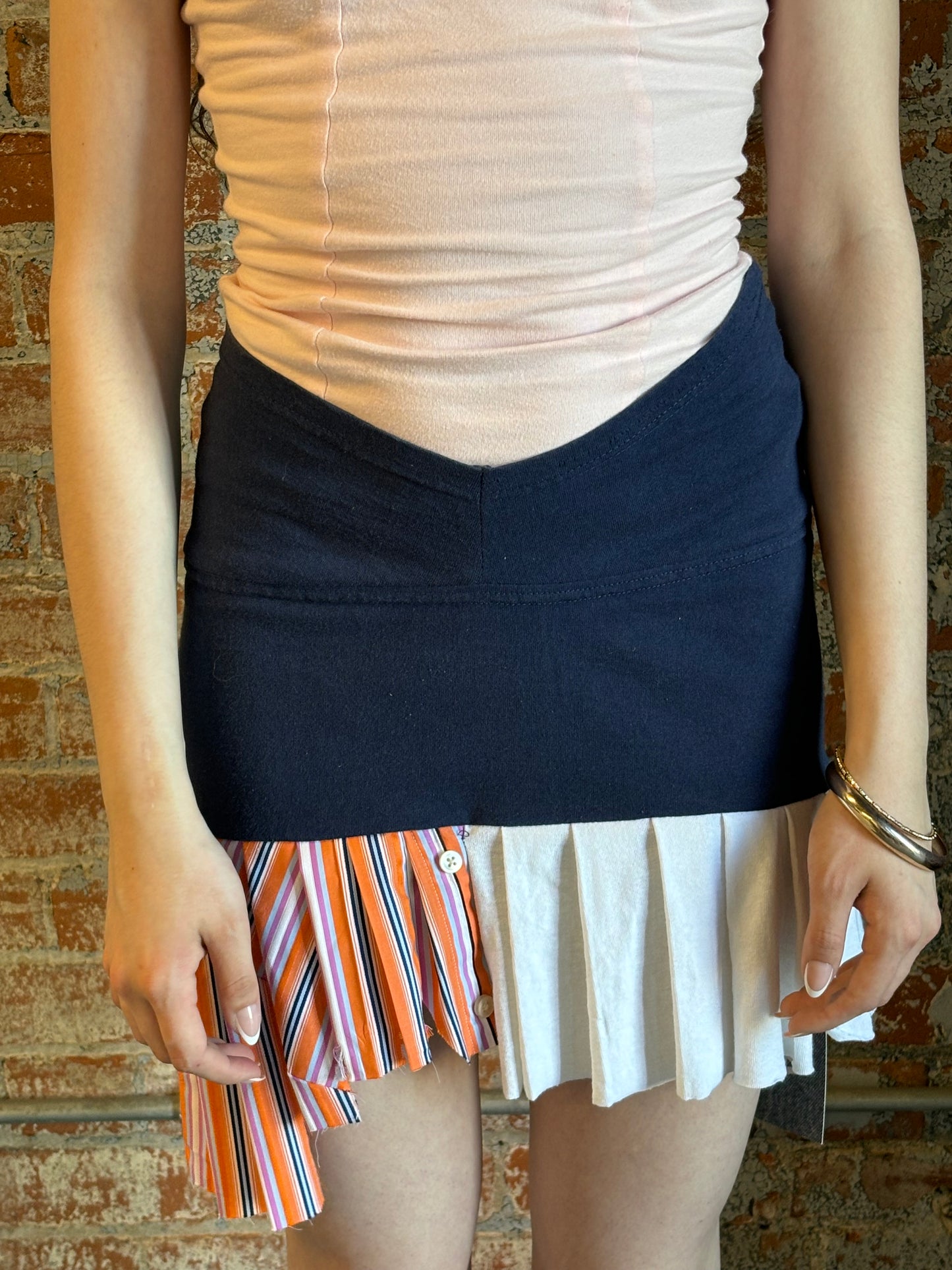 Detroit Tigers Up-cycled Pleated Skirt
