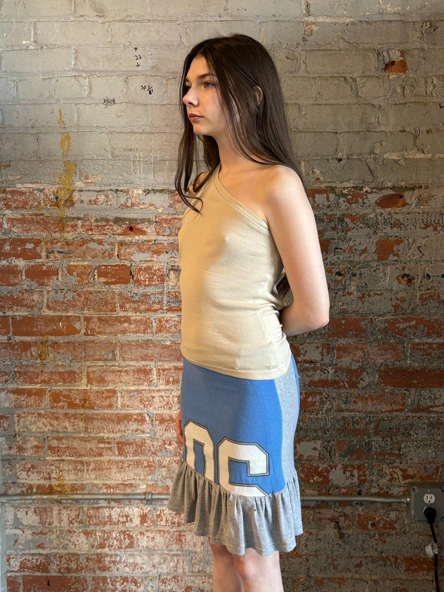 Detroit Lions Mini Skirt Grey Flare