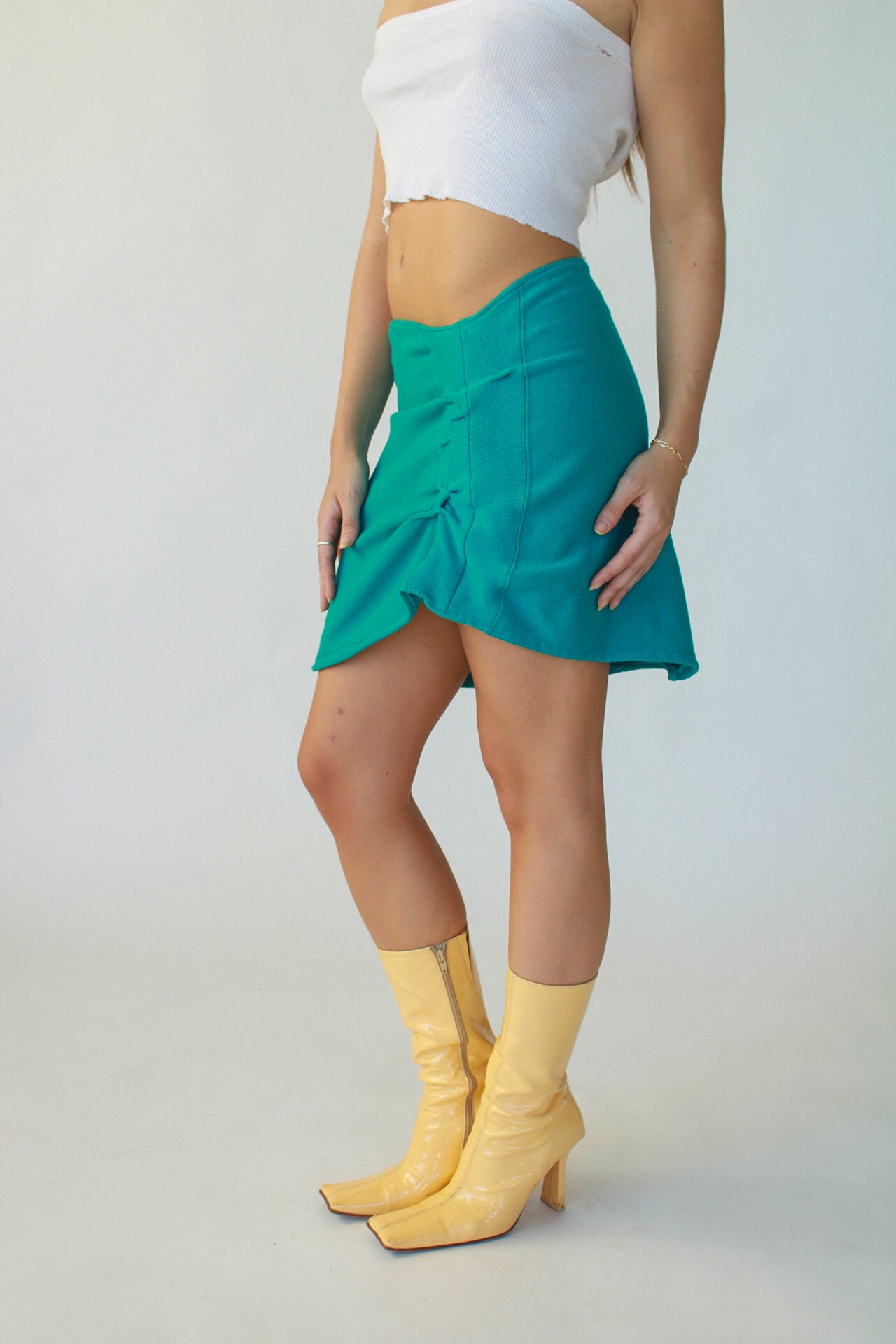 Turquoise Sweat Skirt