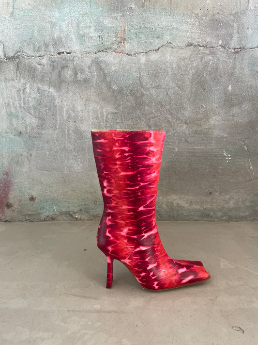 Noor Red Boots