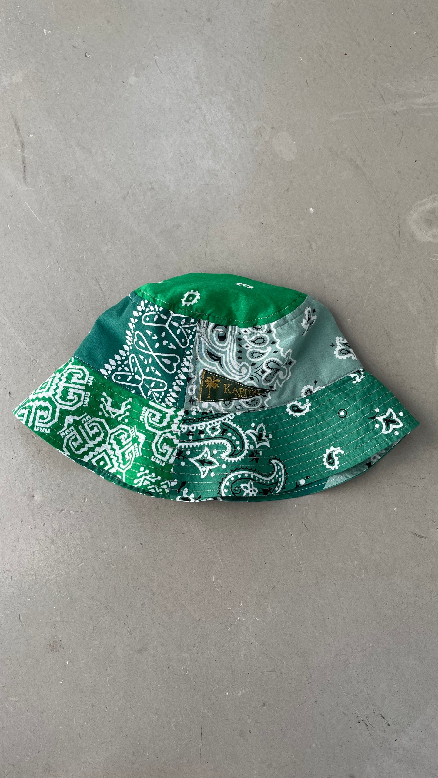 Kapital Green Bandana Bucket Hat