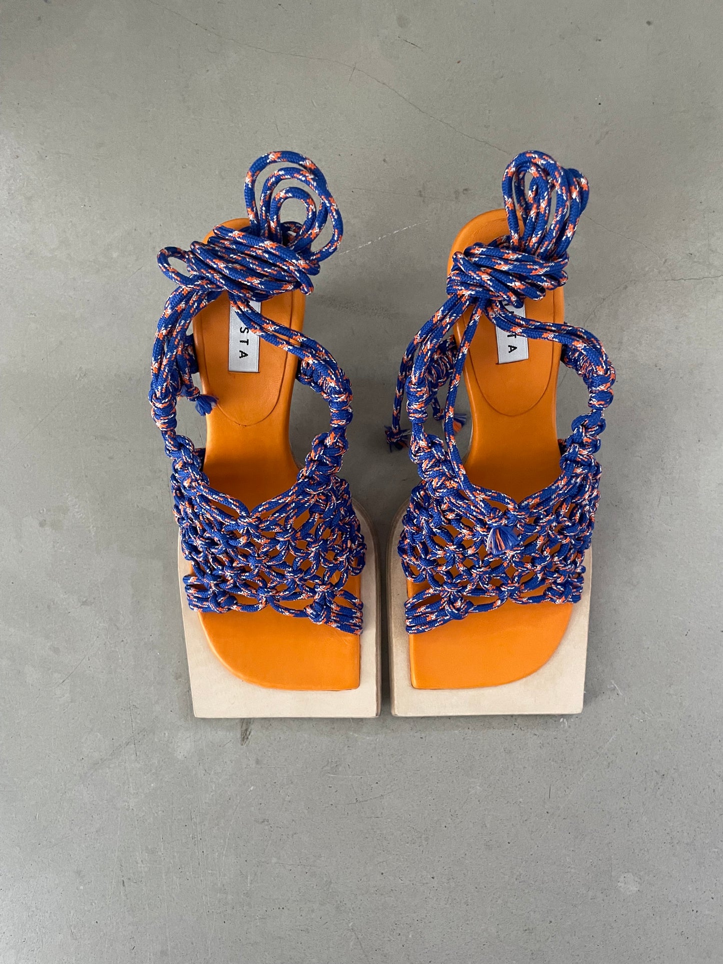 Sundray Orion Blue & Mikado Orange Sandals